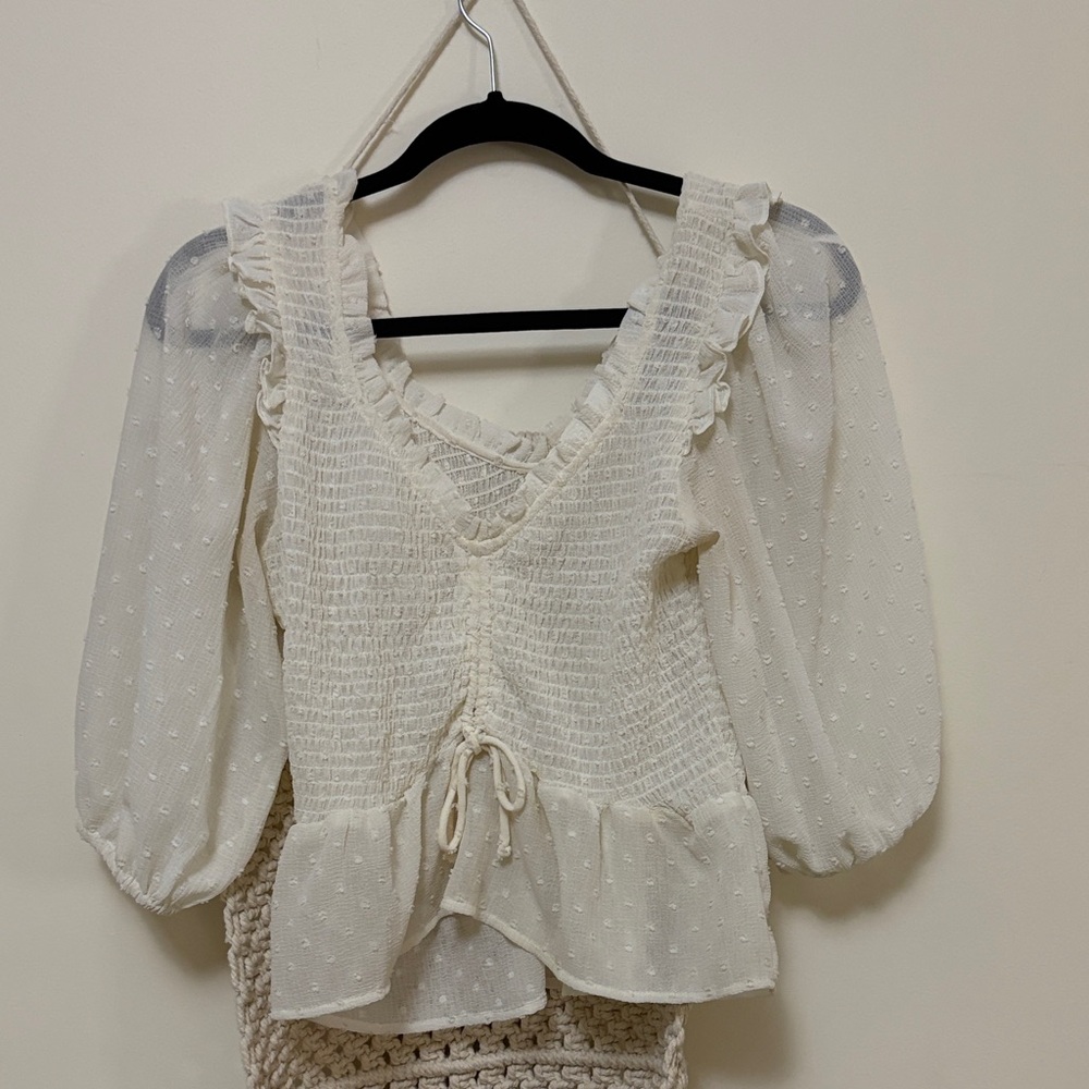 Topshop | White Women's Blouse | Size 6